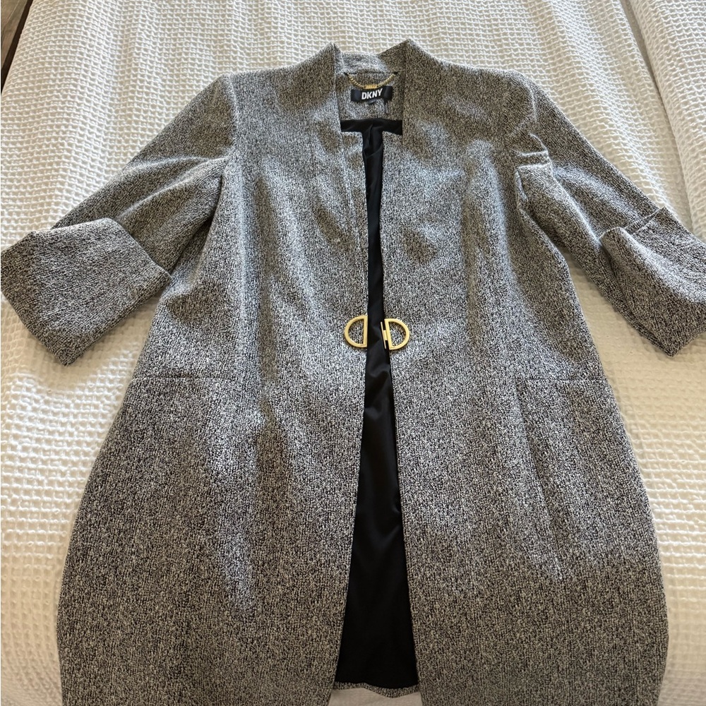 DKNY Women's Textured Gray Blazer